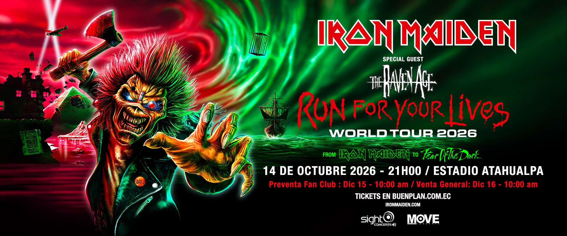 Iron Maiden Run For Your Lives Quito 2026 en Quito, BuenPlan
