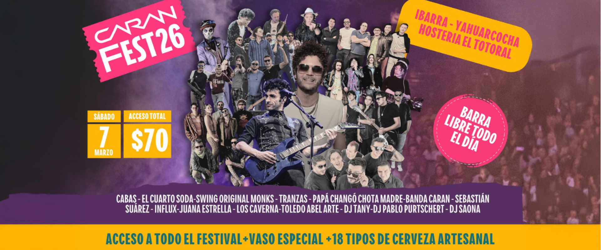 Caran Fest 2026 - El festival cervecero a la orilla de la laguna en Ibarra, BuenPlan